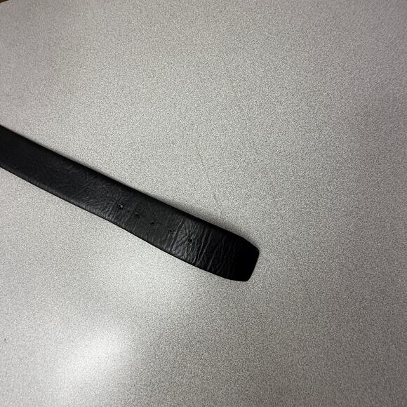 Vintage Wheel of Law Brass Buckle Tech Ether Guild Leather Belt Black Fits 38-41 - Picture 5 of 7